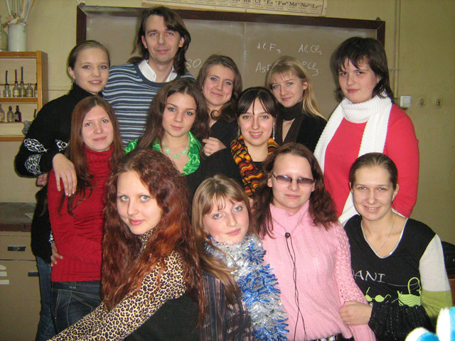 Новый год с девушками из 3 группы 2008/2009